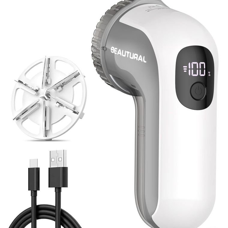 Rechargeable Digital LED Electric Sweater Lint & Rui Remover Shaver + Extra Blade
